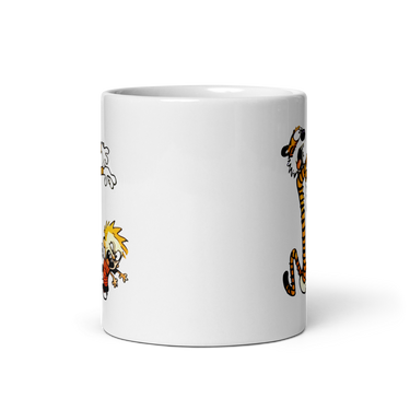 Calvin and Hobbes Playing Zombies Mug-2